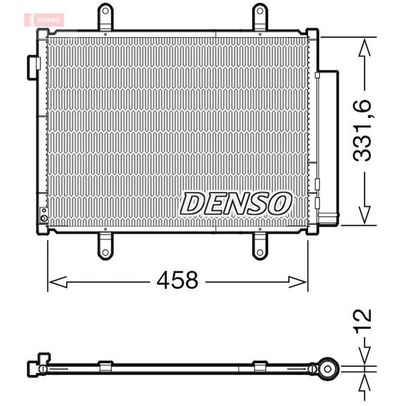 Denso Air Conditioning Condenser fits Suzuki Celerio 2014 on 1.0