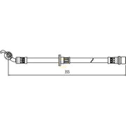 NAPA Brake Hydraulic Hose Line Rear Left fits Toyota Auris 2006-2012 2.2