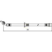 NAPA Brake Hydraulic Hose Line Rear Left NBH1402