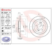 Brembo Rear Brake Solid Discs & Pads fits Kia Optima 2016-2019 2.0
