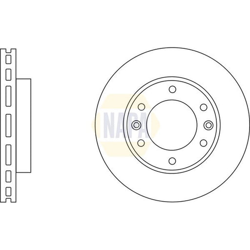 NAPA 2 x Vented Brake Discs fits Kia Sedona 2006-2015 2.2 2.7 2.9