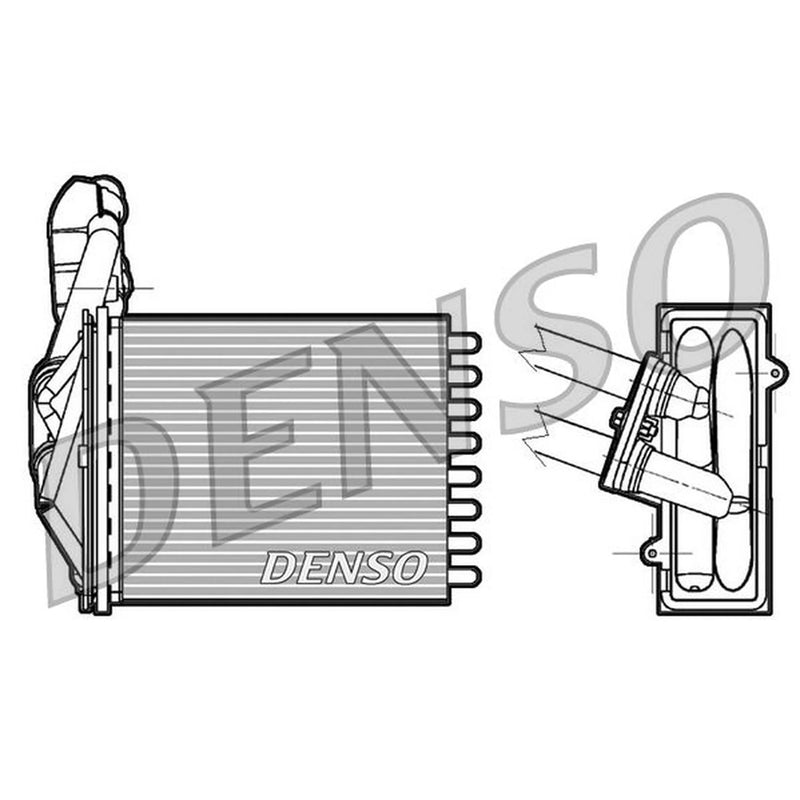 Denso Heater Matrix Core Heat Exchanger fits Fiat 500 2007 on 1.2