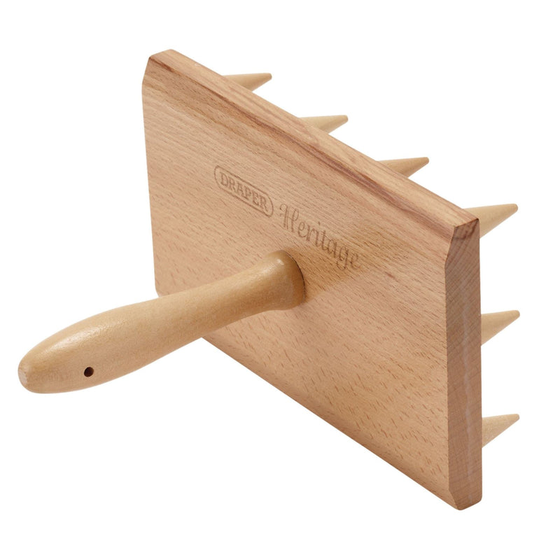 Draper Heritage Wooden Multi-Seed Tray Dibber with 12 Prongs, 120mm x 200mm Draper - Dynamic Drive