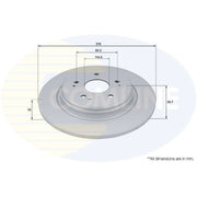 Comline Rear Brake Solid Discs & Pads fits Honda Cr-V V 2017-2018 1.5 2.0