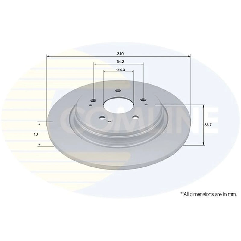 Comline Rear Brake Solid Discs & Pads fits Honda Cr-V V 2017-2018 1.5 2.0