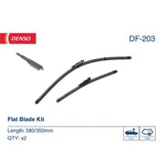Denso Front & Rear Wiper Blade Set fits Nissan Juke 2010-2019 1.2 1.5 1.6