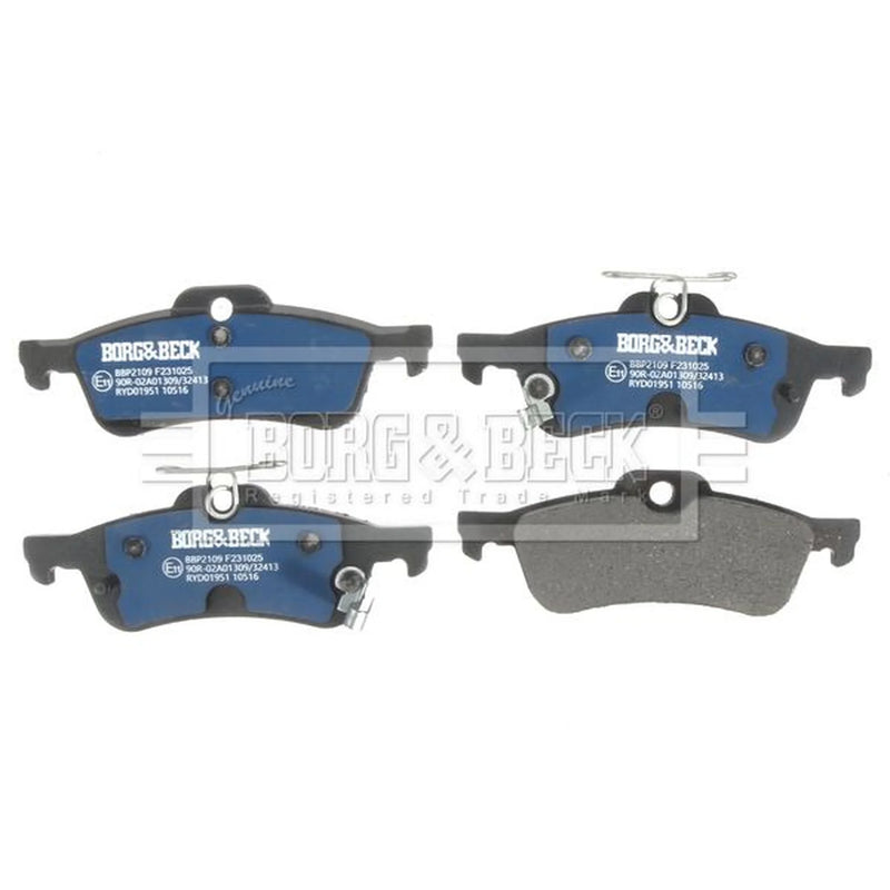 Borg & Beck Front & Rear Brake Discs & Pads fits Toyota Yaris 2005-2020 1.0 1.4