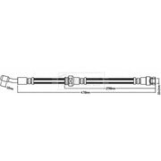Borg & Beck Brake Hydraulic Hose Line Rear Right BBH8135