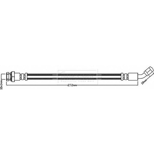 Borg & Beck Brake Hydraulic Hose Line Rear Right BBH8255