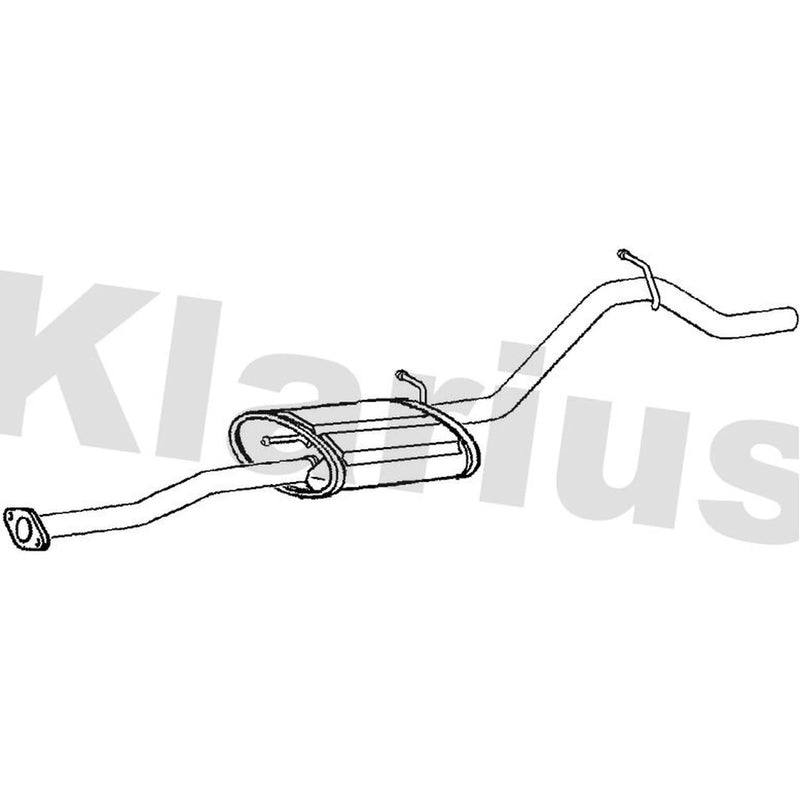 Klarius Box With Tail Pipe Rear fits Suzuki Alto VI 2002-2008 1.1