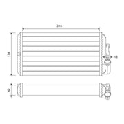 Valeo Heater Matrix Core Heat Exchanger 811644