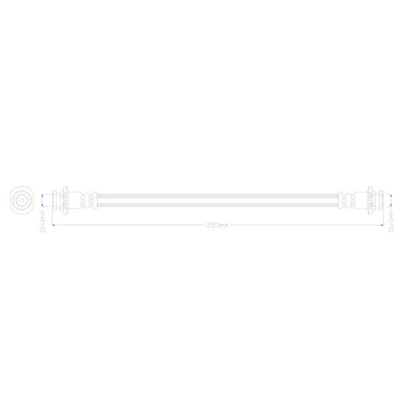 Juratek Brake Hydraulic Hose Line Rear fits Nissan Qashqai II 2013-2015