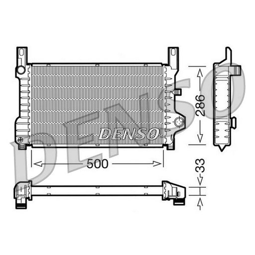 Denso Engine Radiator fits Ford Fiesta 1989-1995 1.4 1.6 1.8