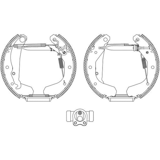 Mintex Brake Shoe Set Axle Kit fits Opel Corsa A 1982-1993 1.0
