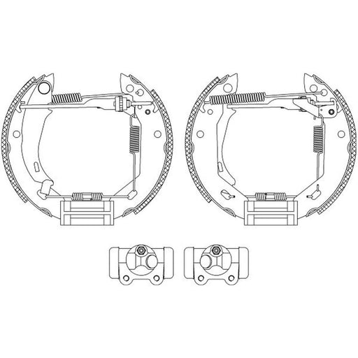 Mintex Brake Shoe Set Axle Kit fits Peugeot 309 1985-1988 1.6
