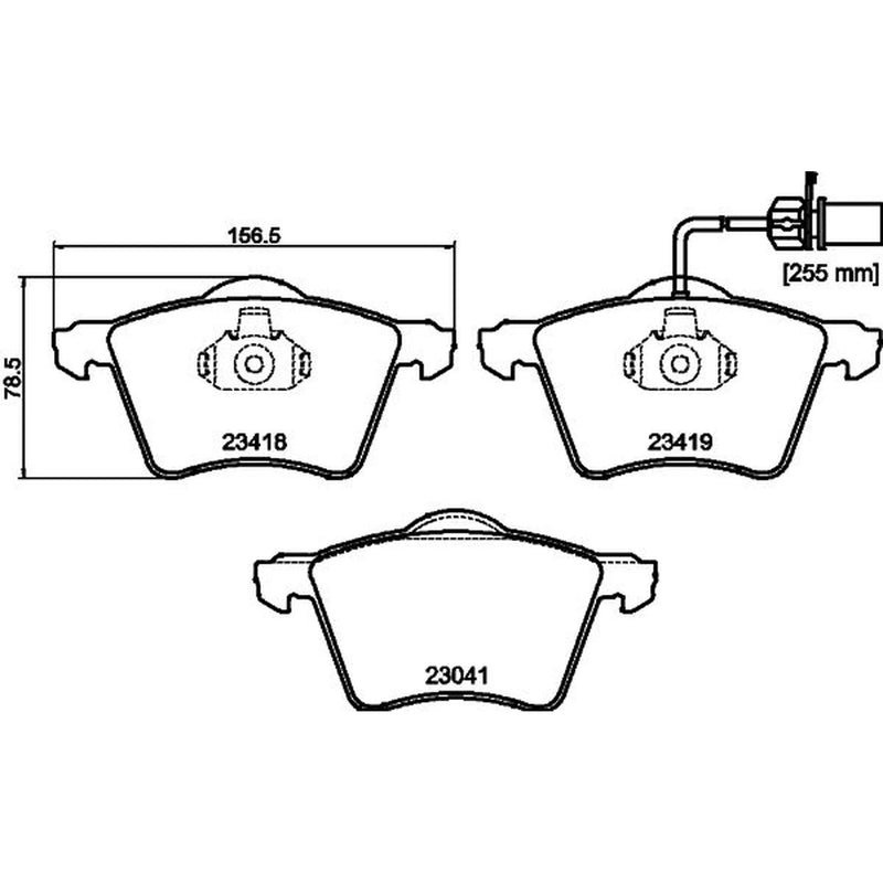 Mintex Front Brake Pad Set fits Ford Galaxy 1996-2006 1.9 2.0 2.3