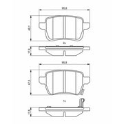 Bosch Front & Rear Pads fits Fiat 500L 2013-2014 1.4 1.6