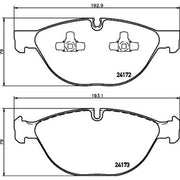 Mintex Front Brake Pad Set fits BMW X5 2006-2013 3.0 4.8