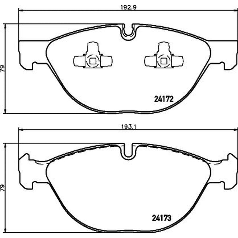 Mintex Front Brake Pad Set fits BMW X5 2006-2013 3.0 4.8