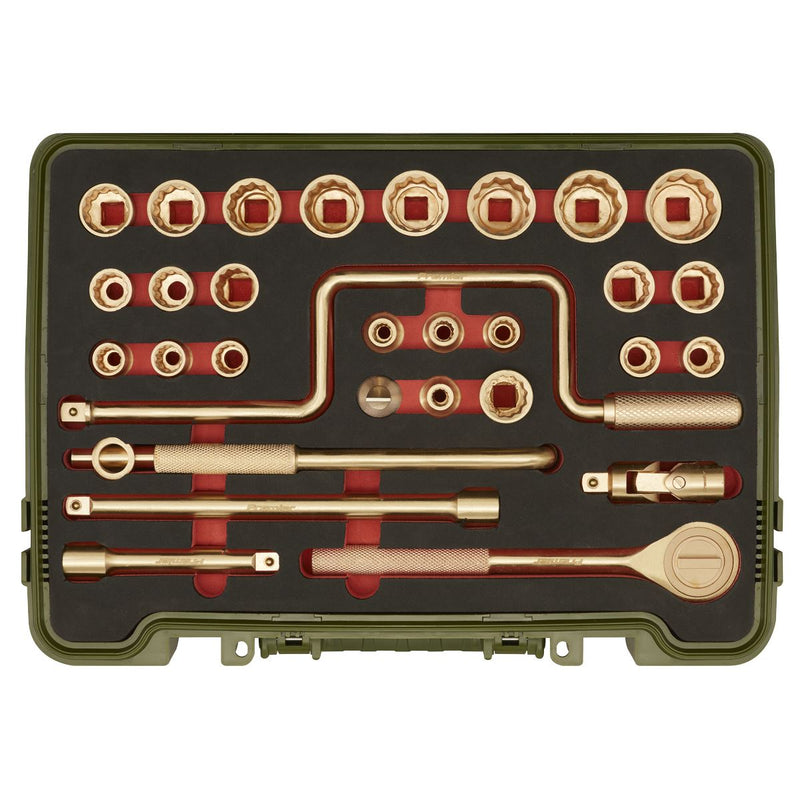 Sealey Premier Premier Non-Sparking Socket Set 1/2"Sq Drive 31pc NS039 Sealey Premier - Dynamic Drive