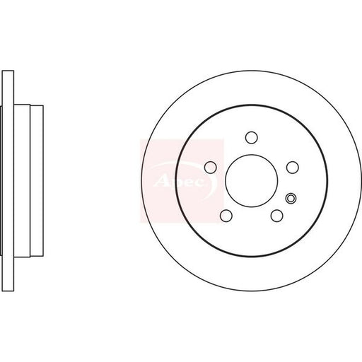 Apec 2 x Solid Brake Discs fits Mercedes-Benz M-Class 1998-2005