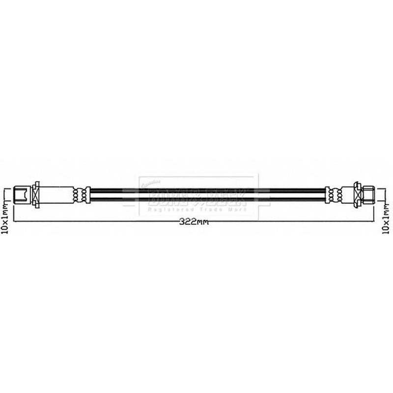 Borg & Beck Brake Hydraulic Hose Line inner BBH8147