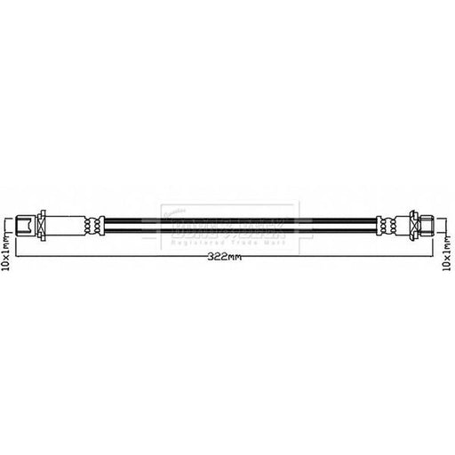 Borg & Beck Brake Hydraulic Hose Line inner BBH8147
