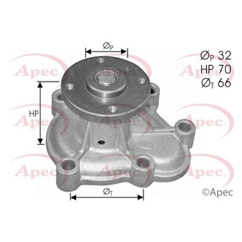 Apec Engine Cooling Water Pump fits Opel Corsa A 1987-1993 1.5