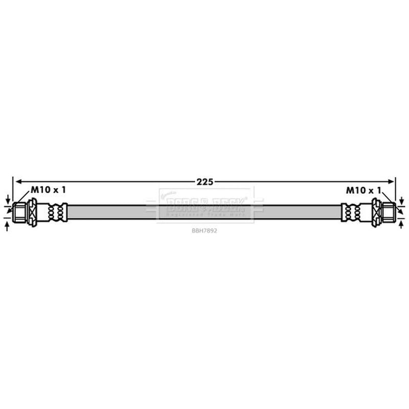 Borg & Beck Brake Hydraulic Hose Line inner BBH7892