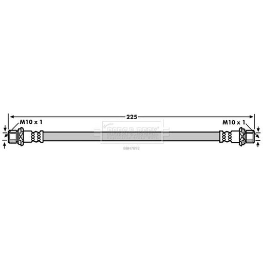Borg & Beck Brake Hydraulic Hose Line inner BBH7892