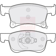 Apec Front Brake Pad Set fits Opel Adam 2014-2018 1.0