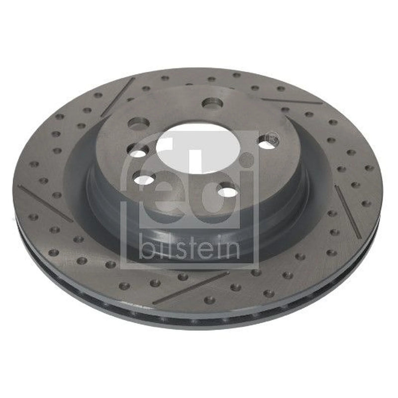 Febi 2 x Slotted/Perforated Rear Brake Discs 181539-x2