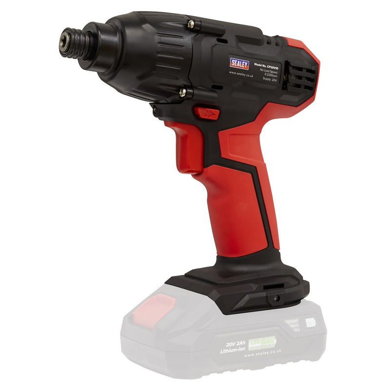 Sealey 20V SV20 Series Cordless13mm Hammer Drill/1/4"Hex Drive Impact Driver Com Sealey - Dynamic Drive