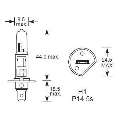 Pair of Lucas H1 (448) Car Headlamp Dipped Beam Bulb 12V 55W Lucas  - Dynamic Drive