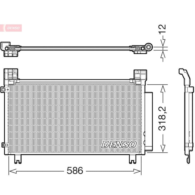 Denso Air Conditioning Condenser fits Toyota Yaris/Vitz 2017-2020 1.5 1.8