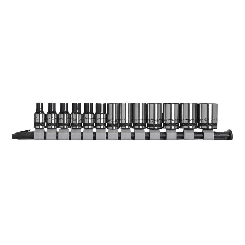 Sealey Socket Set 13pc 1/4"Sq Drive Metric Black Series AK7990 Sealey - Dynamic Drive
