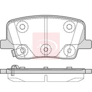 Apec Rear Brake Pad Set fits Kg Mobility Rexton 2023 on 2.2