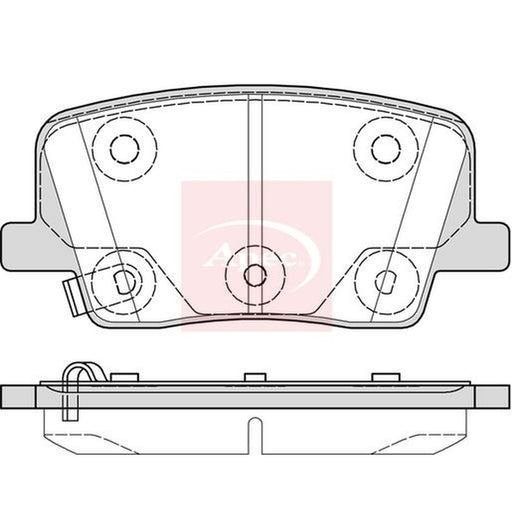 Apec Rear Brake Pad Set fits Kg Mobility Rexton 2023 on 2.2