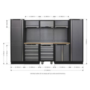 Sealey Superline Pro 3.2m Storage System Wood Worktop APMSSTACK03W Sealey - Dynamic Drive