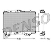 Denso Engine Radiator fits Mazda 323 C 1989-1994 1.3 1.6 1.8
