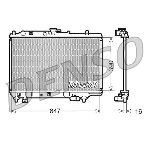 Denso Engine Radiator fits Mazda 323 C 1989-1994 1.3 1.6 1.8