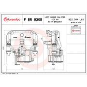 Brembo Brake Caliper Assembly Rear Left fits Iveco Daily VI 2014-2021