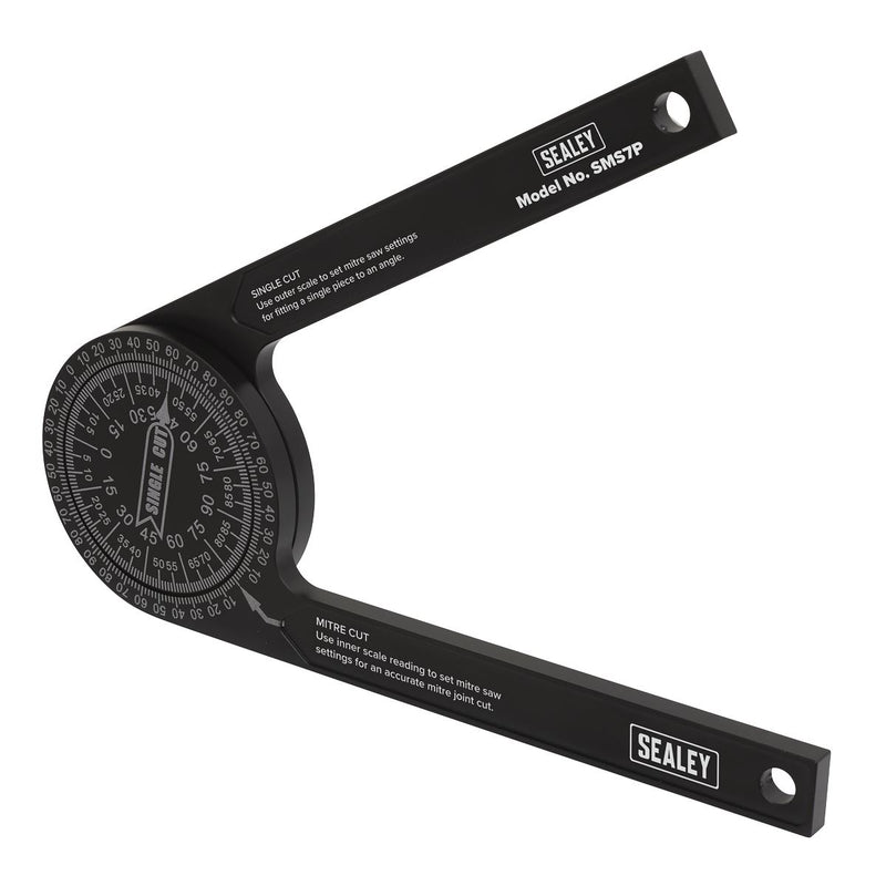Sealey Mitre Saw Protractor Aluminium SMS7P Sealey - Dynamic Drive
