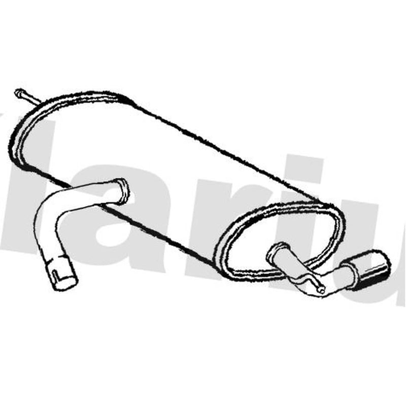 Klarius Box With Tail Pipe Rear fits VW Golf Sportsvan VII 2014-2020 1.0 1.2