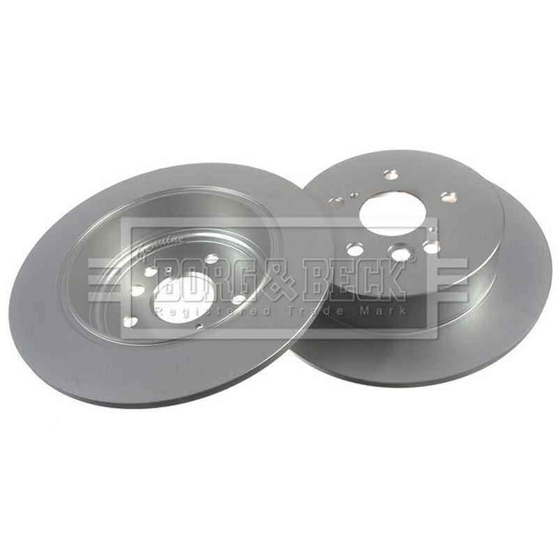 Borg & Beck Rear Brake Solid Discs & Pads fits Toyota Rav 4 2000-2005 1.8 2.0