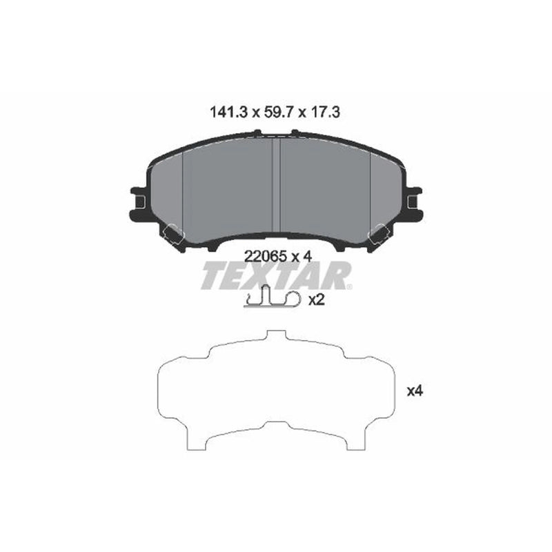 Textar Front Brake Pad Set 2206503