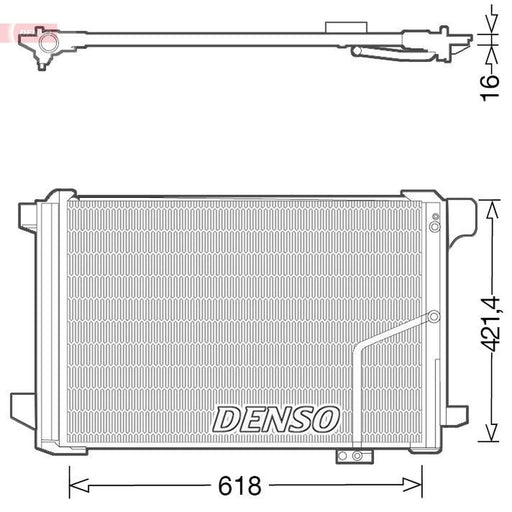 Denso Air Conditioning Condenser fits Mercedes-Benz C-Class 2007-2014