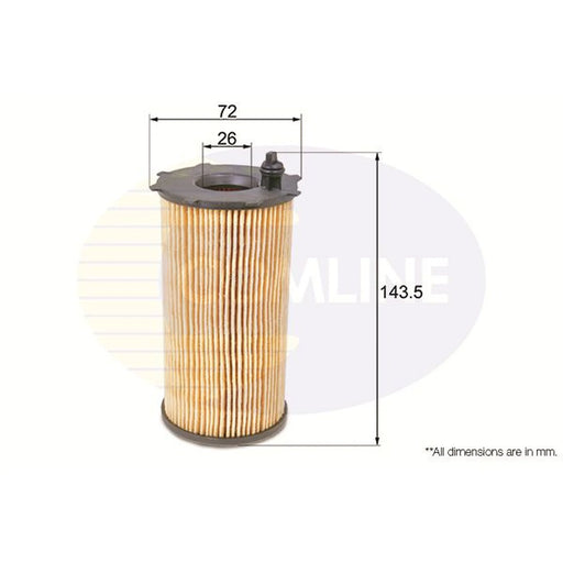 Comline Engine Oil Filter fits Dodge Nitro 2007-2012 2.8