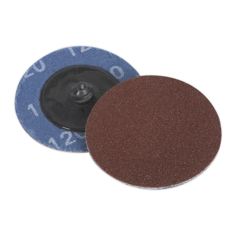 Sealey Quick-Change Sanding Disc50mm 120Grit Pack of 10 PTCQC50120 Sealey - Dynamic Drive