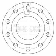 Borg & Beck 2 x Vented Rear Brake Discs BBD32661-x2